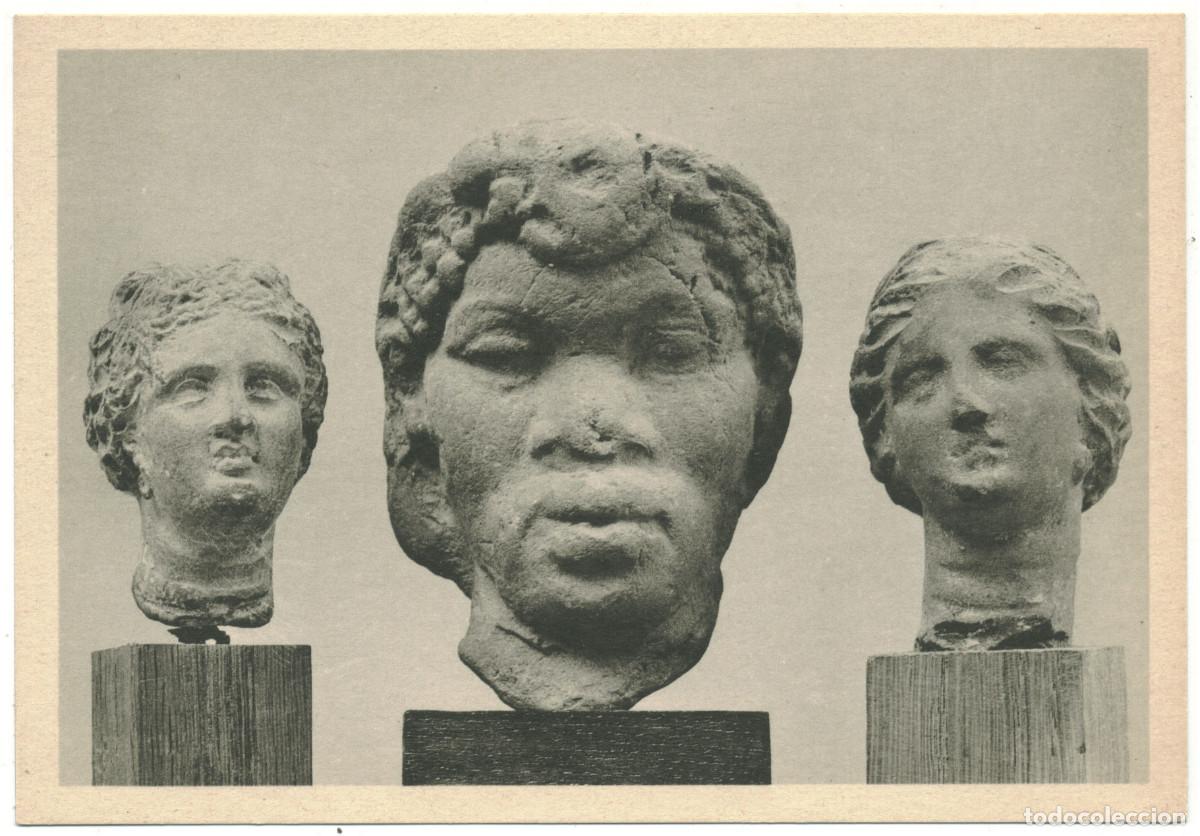 Postales: DRIE TERRACOTTA-KOPJES_GRIEKSCH-EGYPTISCH_3e e. v. Chr._Allard Pierson Museum (Amsterdam)