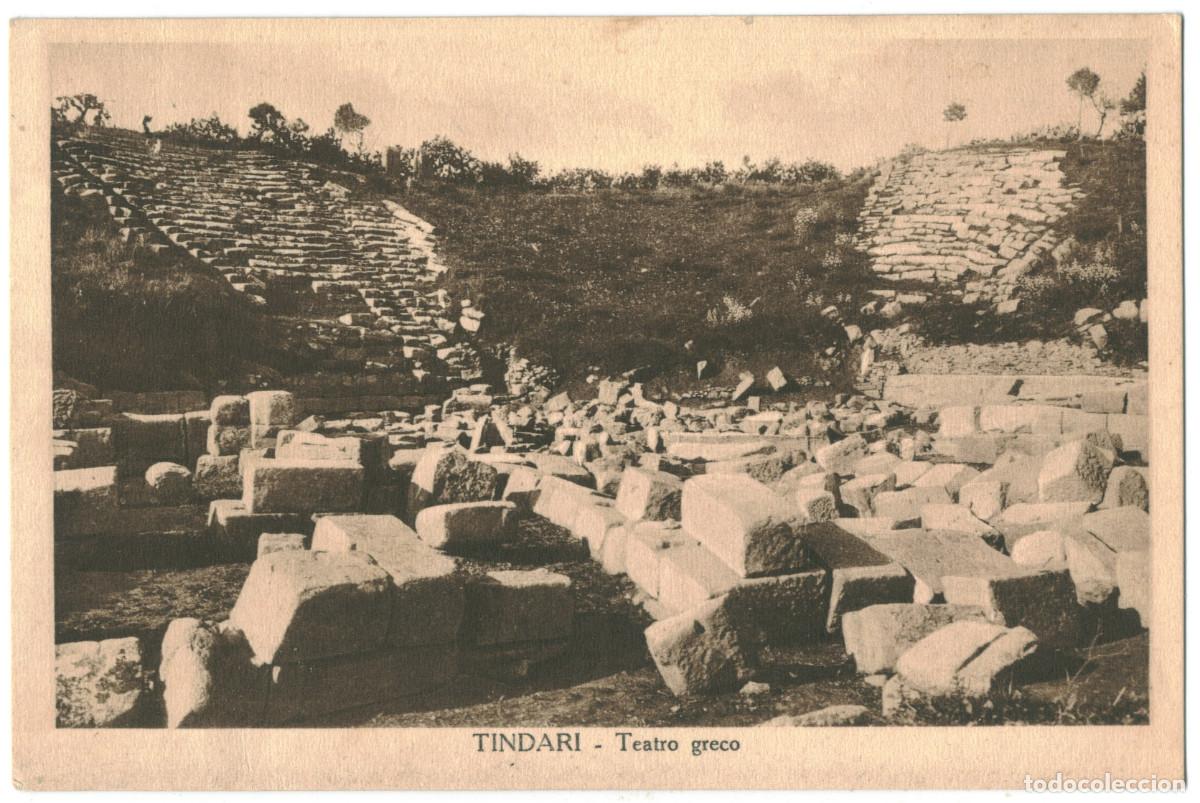 Postales: TINDARI_Teatro greco. Sind atos. 28343 (1968) / Teatros antiguos Italia