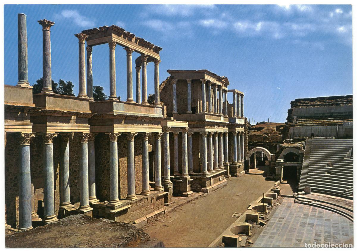 Postales: M&Eacute;RIDA (Badajoz)_Teatro Romano_Arribas. 73 / Teatros romanos Hispania
