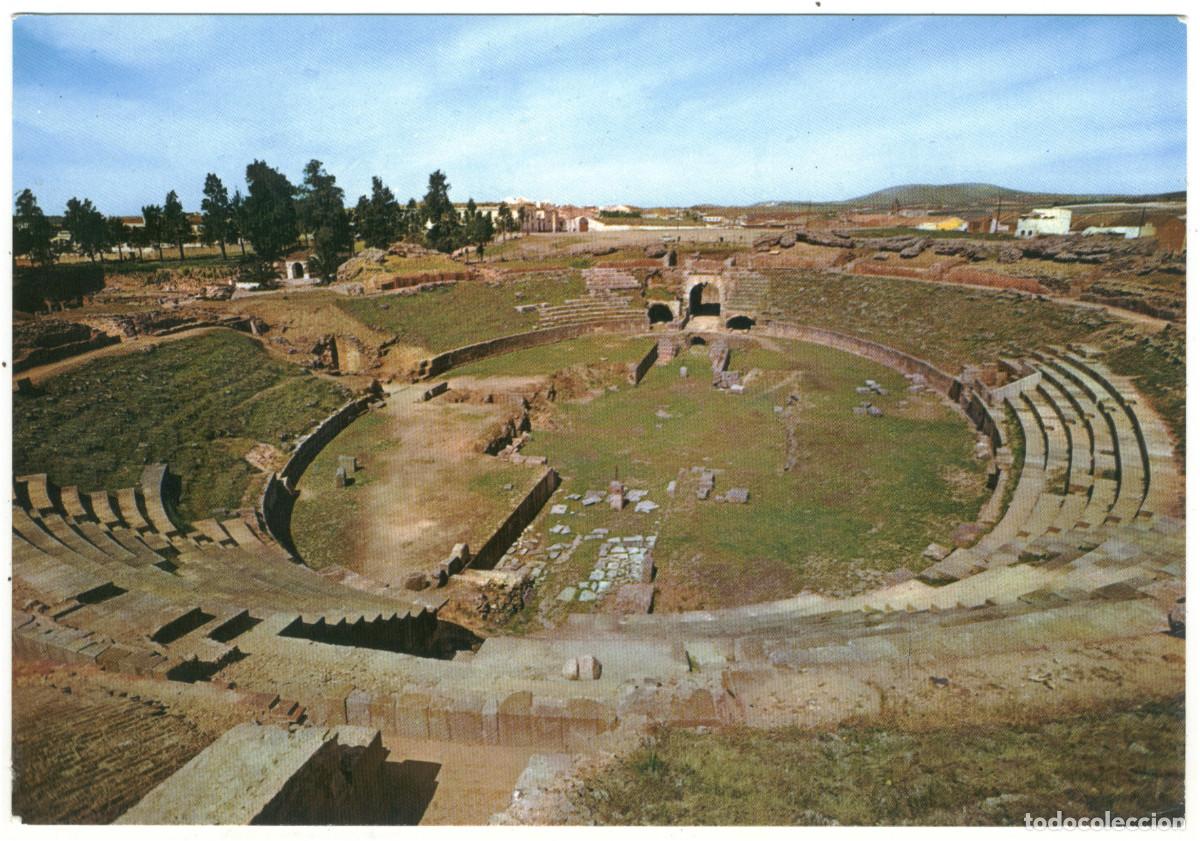 Postales: M&Eacute;RIDA (Badajoz)_Anfiteatro Romano_Arribas.2009 / Teatros romanos Hispania