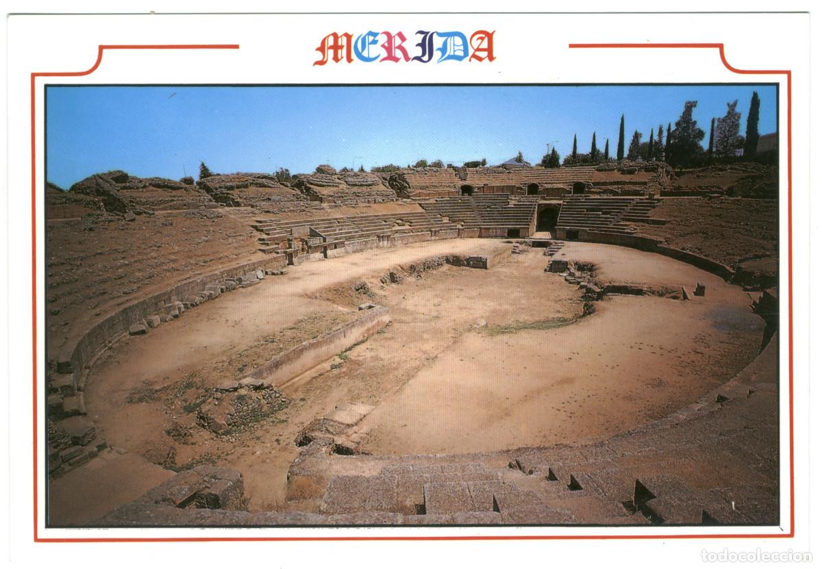 Postales: M&Eacute;RIDA (Badajoz)_Anfiteatro Romano_Arribas. 104 / Teatros romanos Hispania