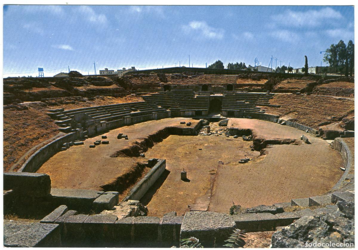 Postales: M&Eacute;RIDA (Badajoz)_Anfiteatro Romano_Arribas. 64 / Teatros romanos Hispania