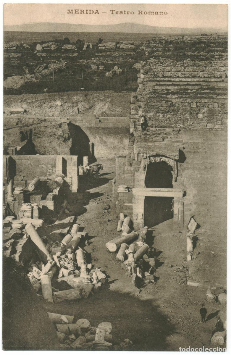 Postales: M&Eacute;RIDA (Badajoz)_Teatro Romano_Sin datos / Teatros antiguos Hispania