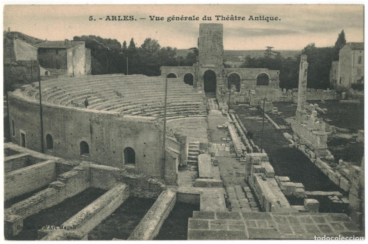 Postales: ARLES (Provence)_Th&eacute;&acirc;tre antique_Colection d'Art Magall. 5 / Teatros romanos Galia