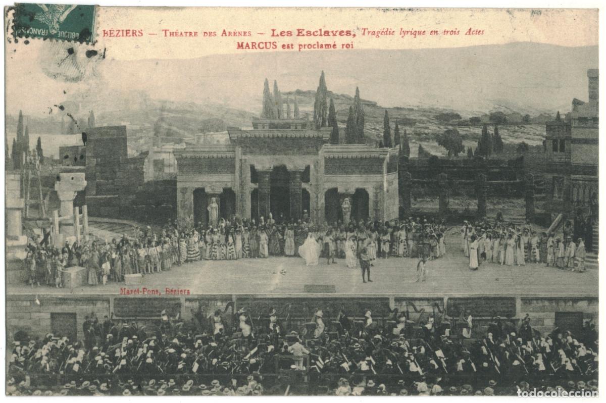 Postales: B&Eacute;ZIERS_Th&eacute;&acirc;tre des Ar&egrave;nes & 'Les esclaves'_Mazet-Pons / Teatros romanos Galia
