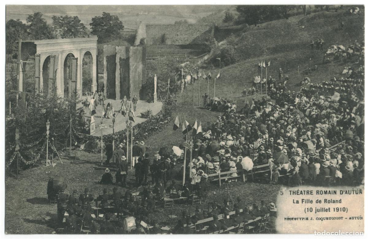 Postcards: AUTUN_Th&eacute;&acirc;tre Romain & & 'La Fille de Rolland' d'Henri de Bornier_Coqueugnio / Teatros romanos Galia