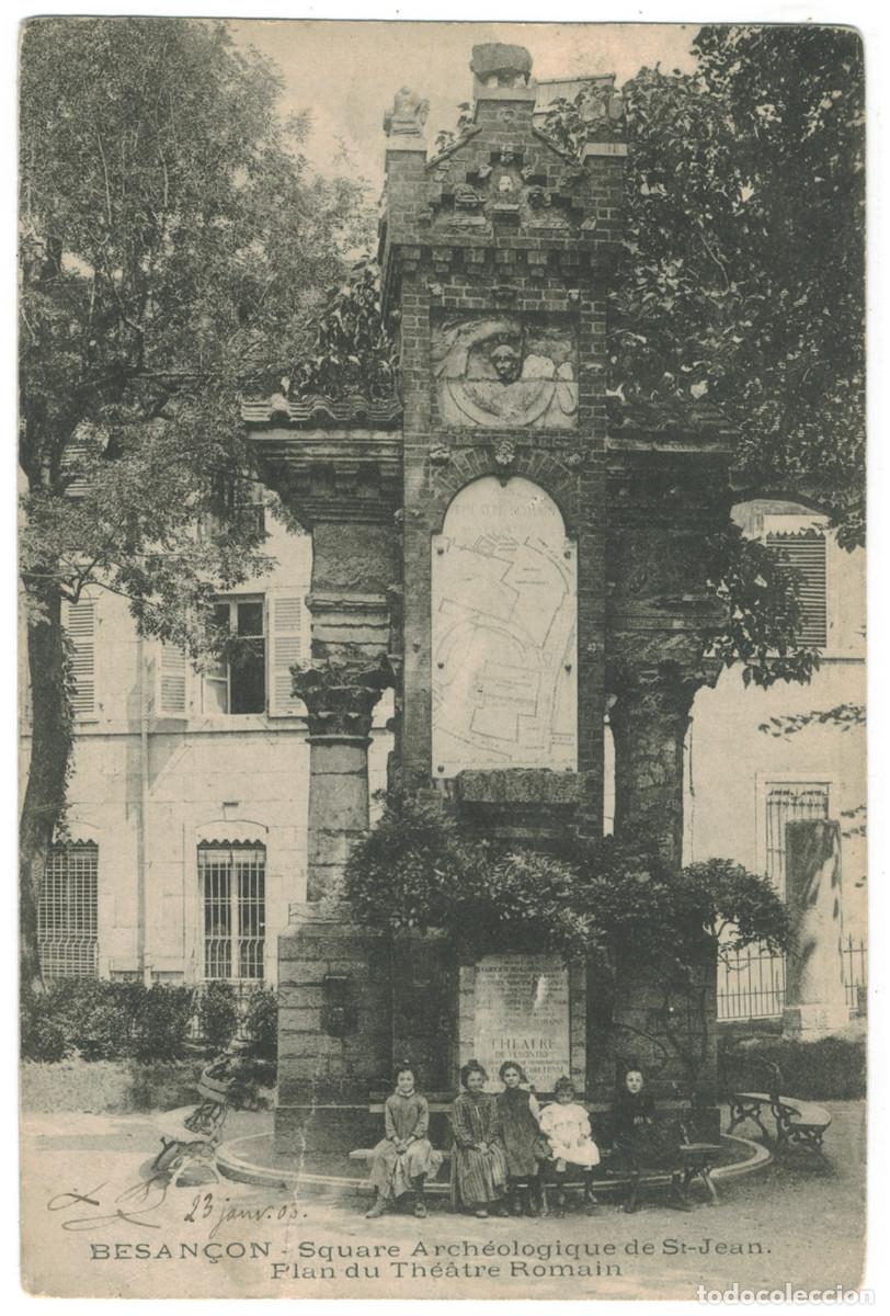 Postales: BESAN&Ccedil;ON_Square Arch&eacute;ologique de Saint Jean. Plan du Th&eacute;&acirc;tre Romain_Sin dato / Teatros romanos Galia