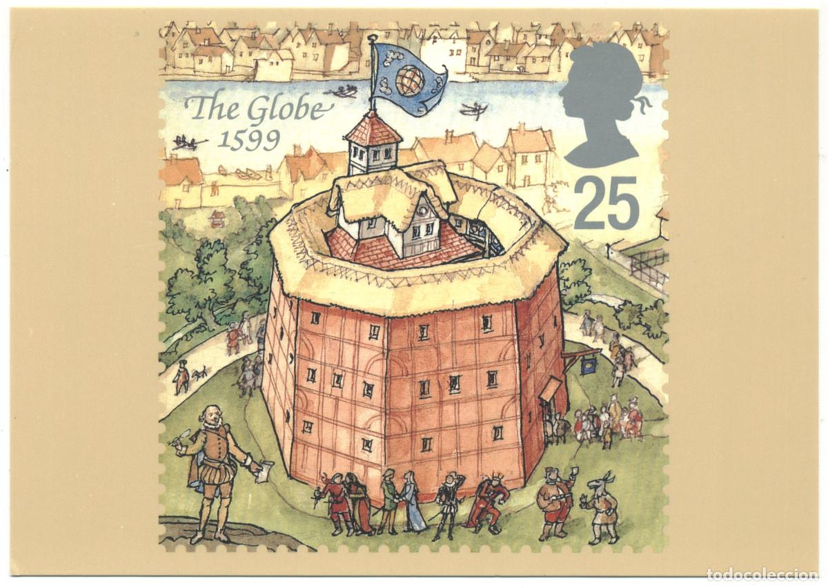 Postales: 5 Postales Globe Theatre, Hope Theatre, Rose Theatre, Swan Theatre / Teatro antiguos UK