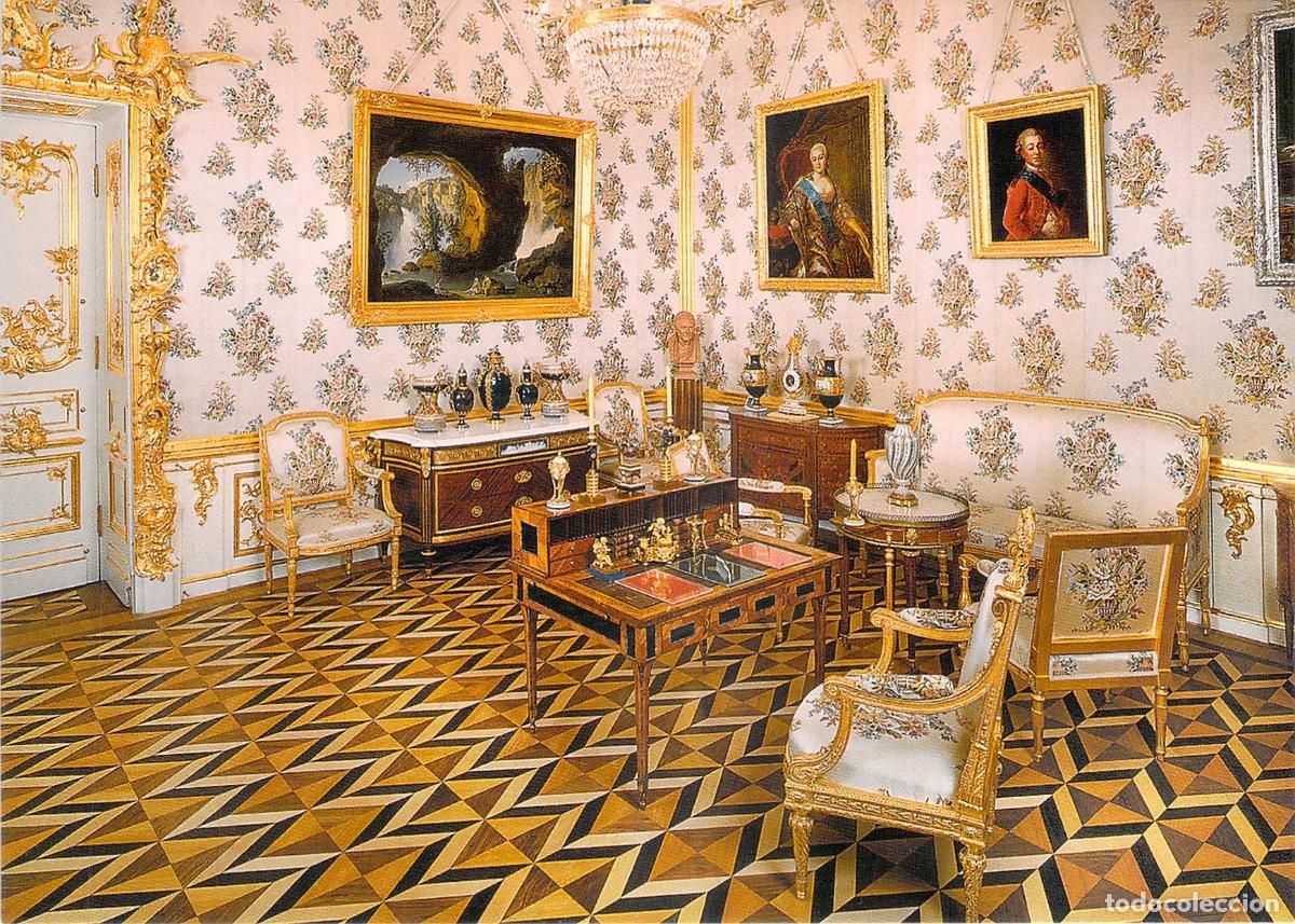 Postales: Postal del Palacio Grande de Peterhof, Gabinete de la Emperatriz