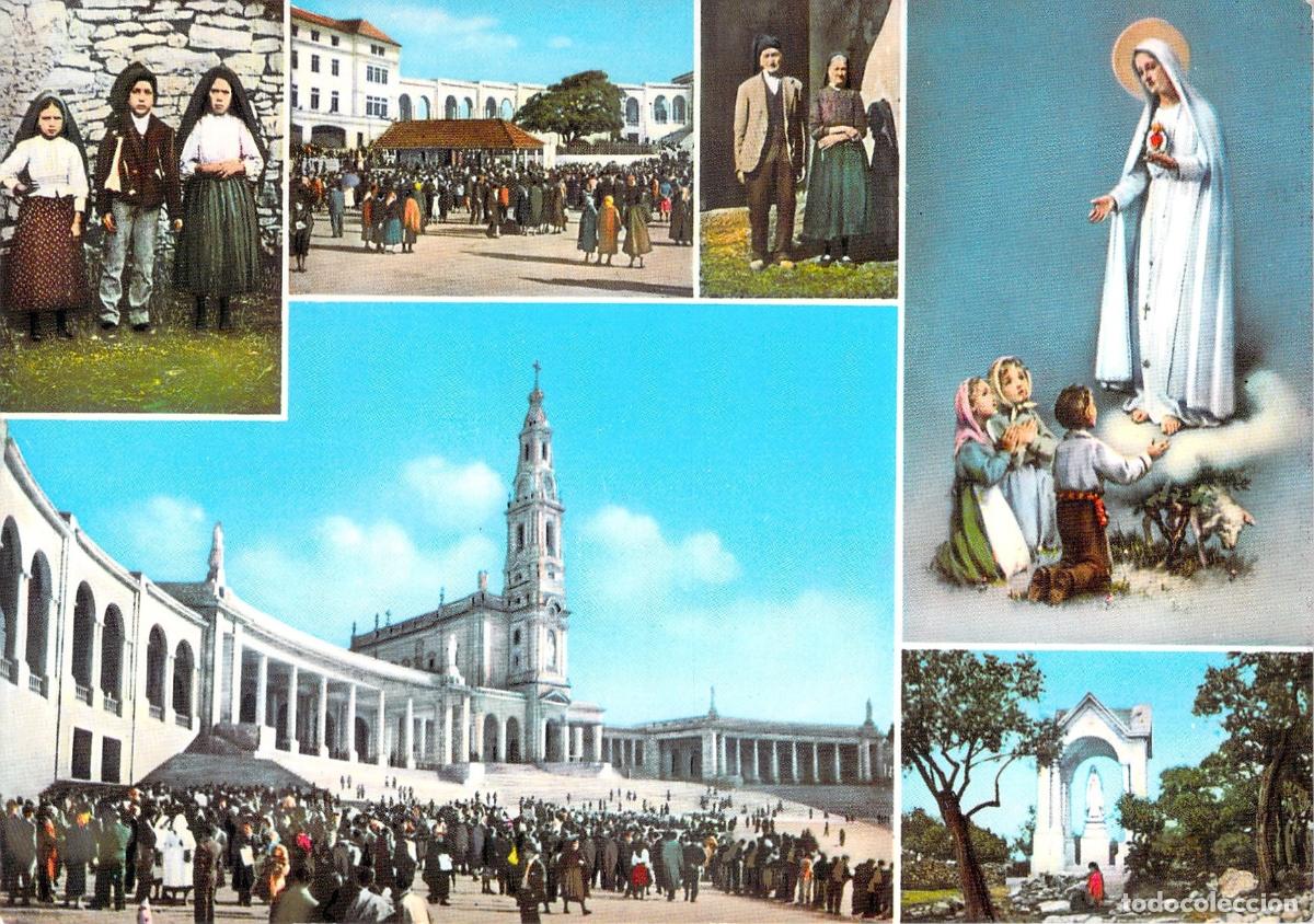 Postales: Postal Multifoto del Santuario de la Virgen de F&aacute;tima, Portugal
