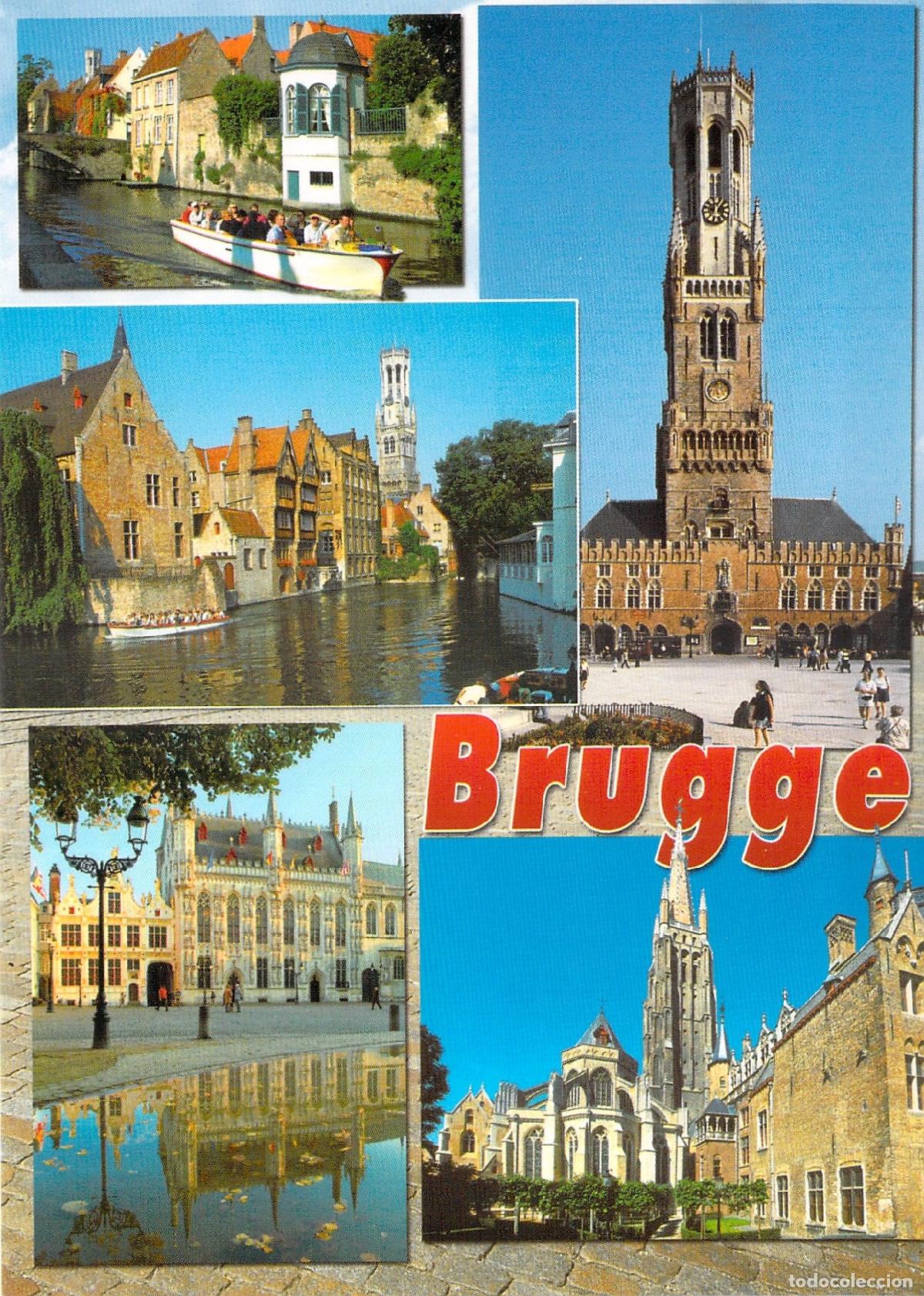 Postales: Postal Tur&iacute;stica Multivistas de Brujas, B&eacute;lgica - Canales y Monumentos