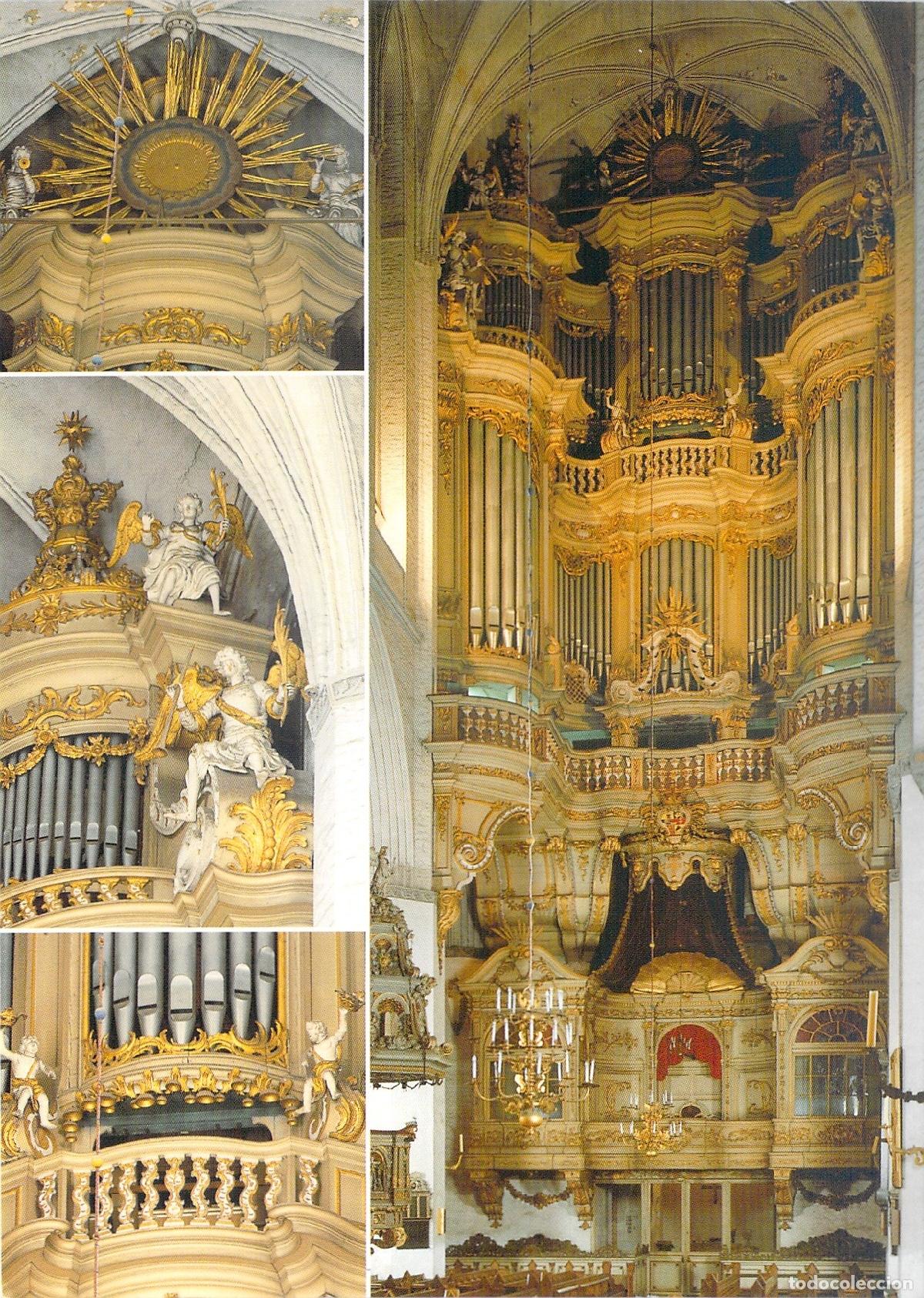 Postales: Postal de la Iglesia de Santa Mar&iacute;a en Rostock y su &Oacute;rgano Barroco