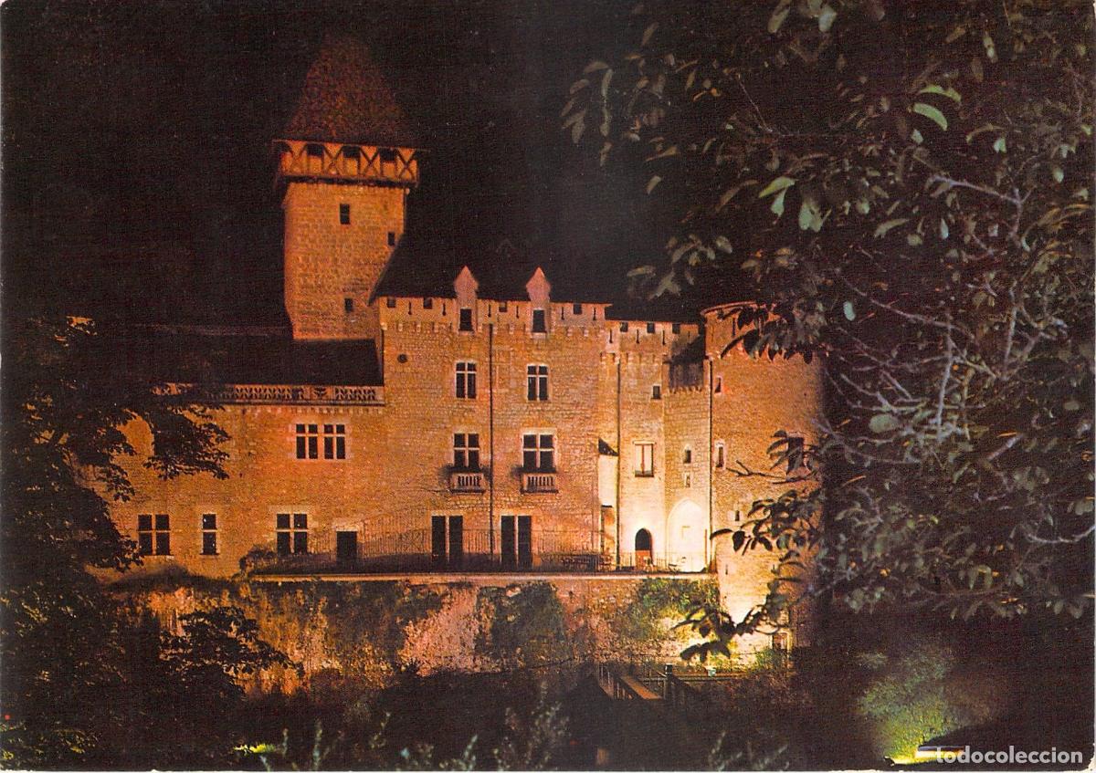 Postcards: Postal Castillo de Cl&eacute;ron Iluminado en la Vall&eacute;e de la Loue