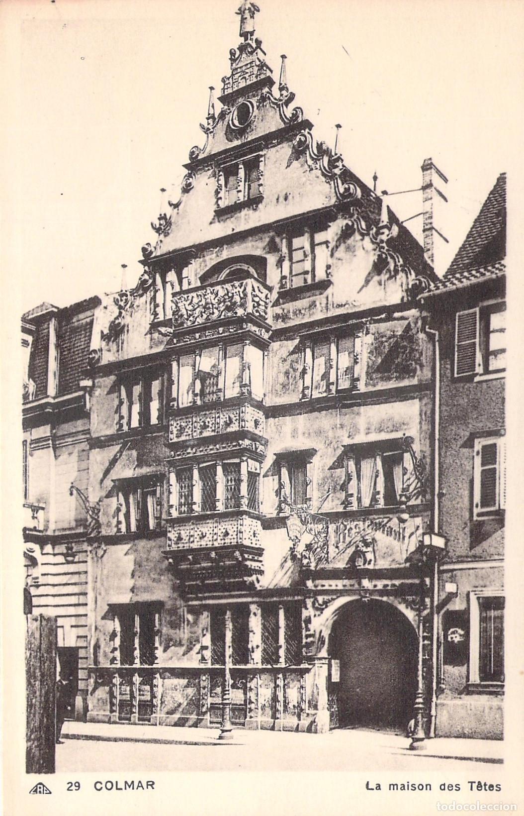 Postcards: Postal de la Maison des T&ecirc;tes en Colmar, Francia