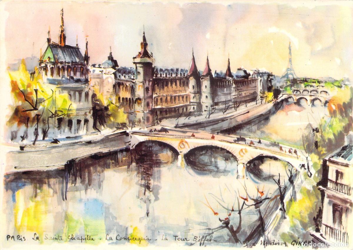 Postcards: Postal de Par&iacute;s con la Conciergerie por Marius Girard