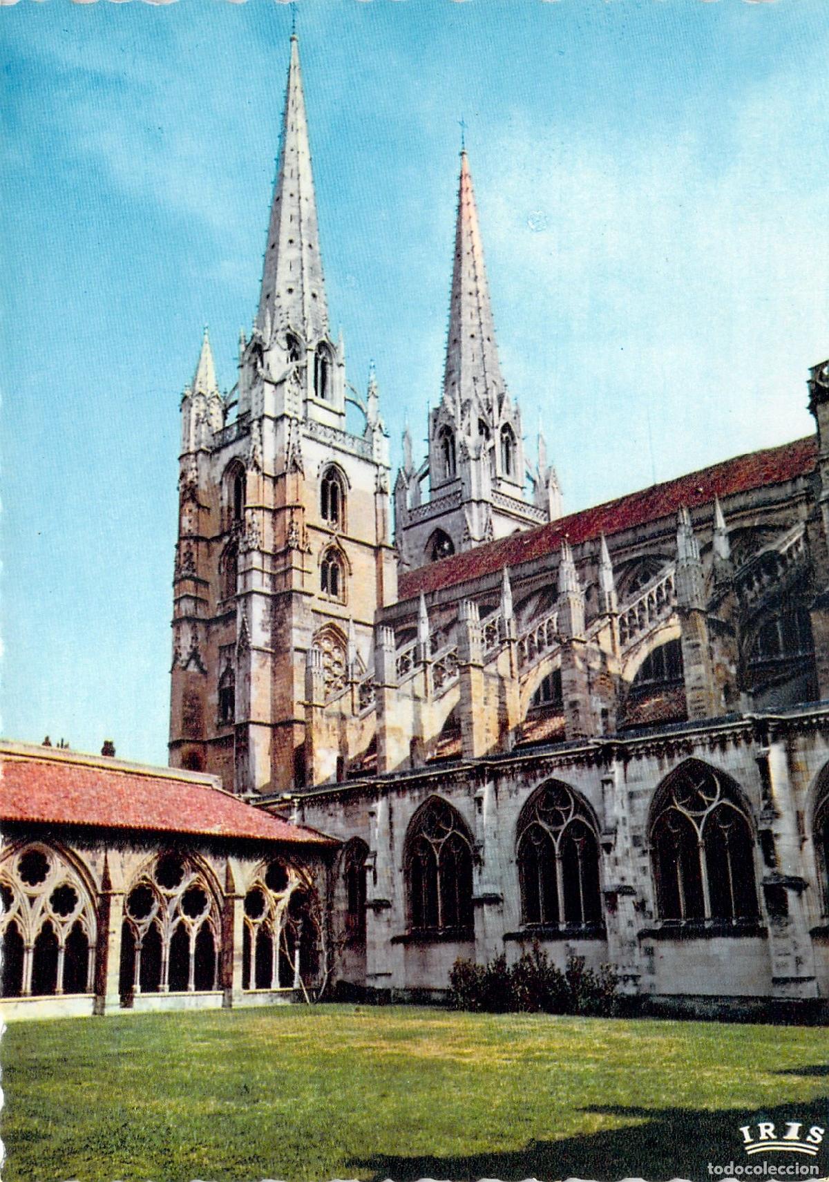 Postcards: Postal de la Catedral de Bayona vista desde el Claustro, Francia