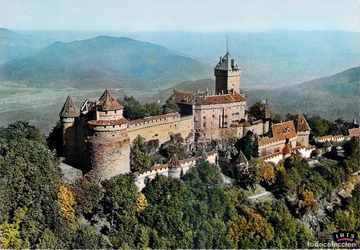Postcards: Postal del Castillo de Haut-Koenigsbourg Vista A&eacute;rea Alsacia