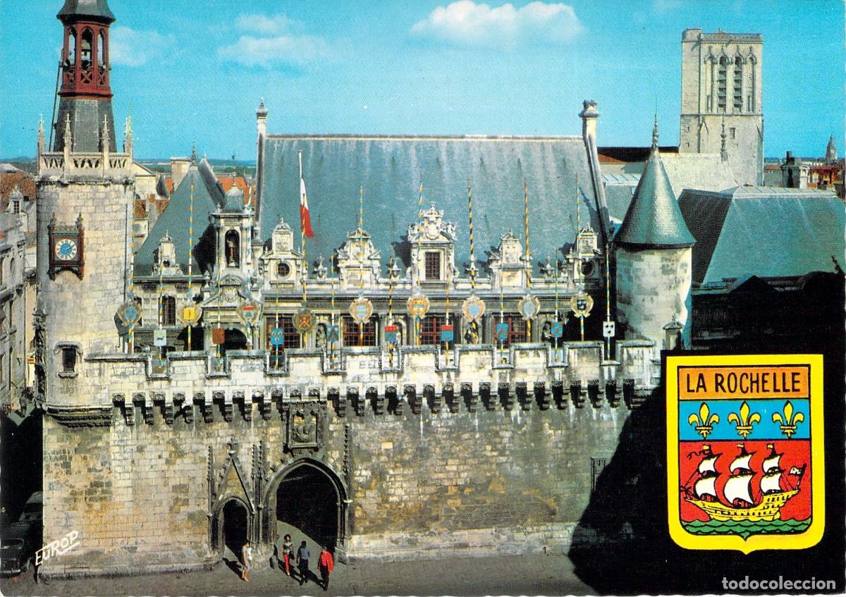 Postales: Postal de La Rochelle - El Ayuntamiento y Escudo de Armas