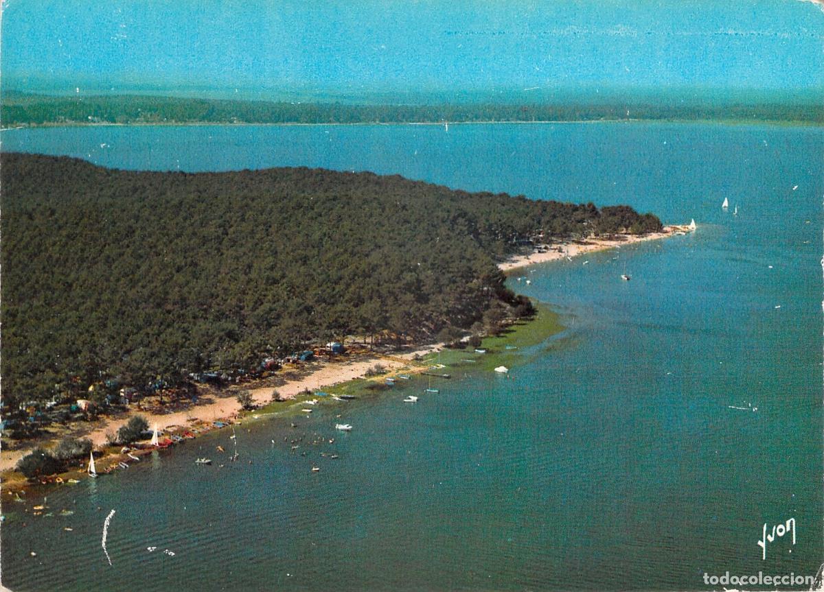 Postales: Postal Vista A&eacute;rea del Lago de Lacanau y Camping Le Tedey Gironde