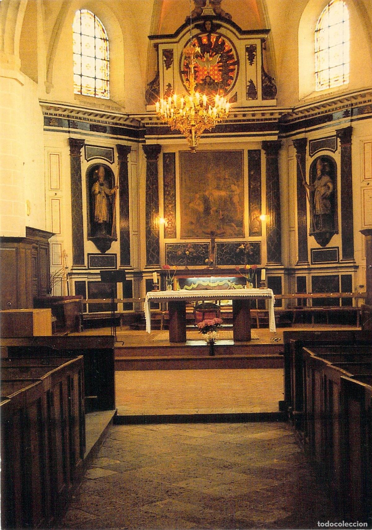 Postales: Postal de la Iglesia de Sancheville, Vista del Coro, Francia
