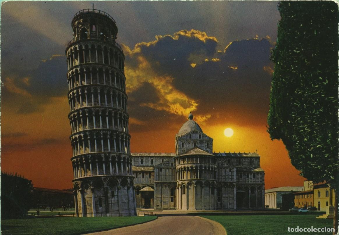 Postales: N&ordm; 4-PISA. Italia. Anochecer en la plaza del Miracoli. Sin circular. ED. FOTOMETALGRAFICA BOLOGNA