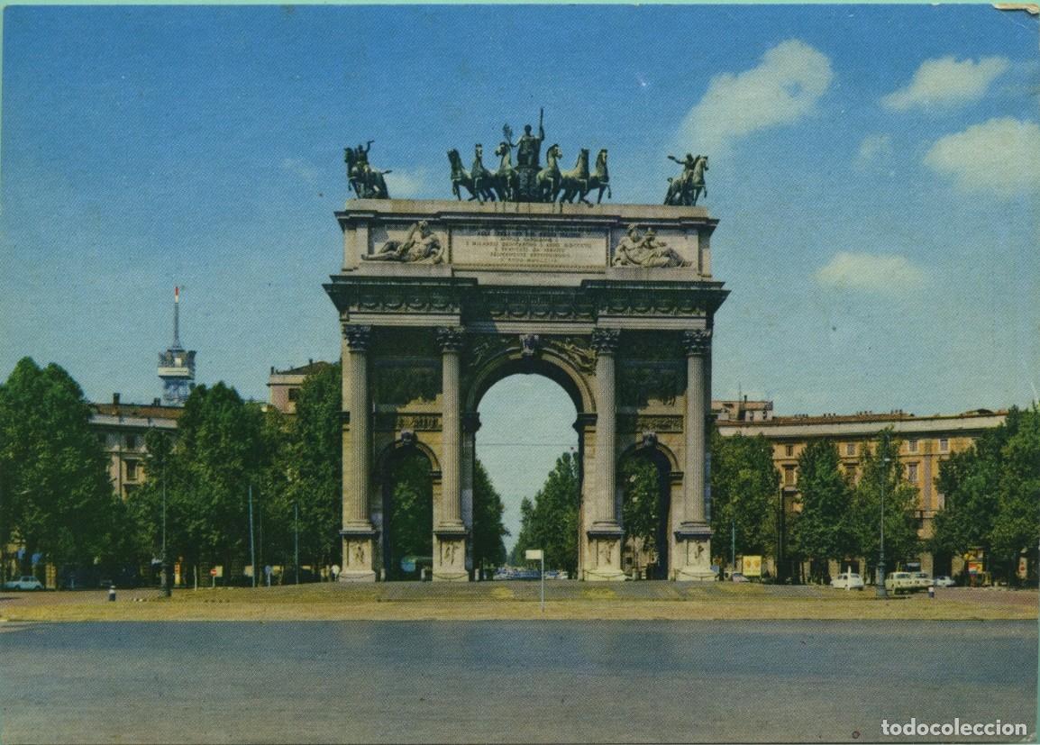 Postales: MIL&Aacute;N. Italia. Arco de la Paz. Sin circular