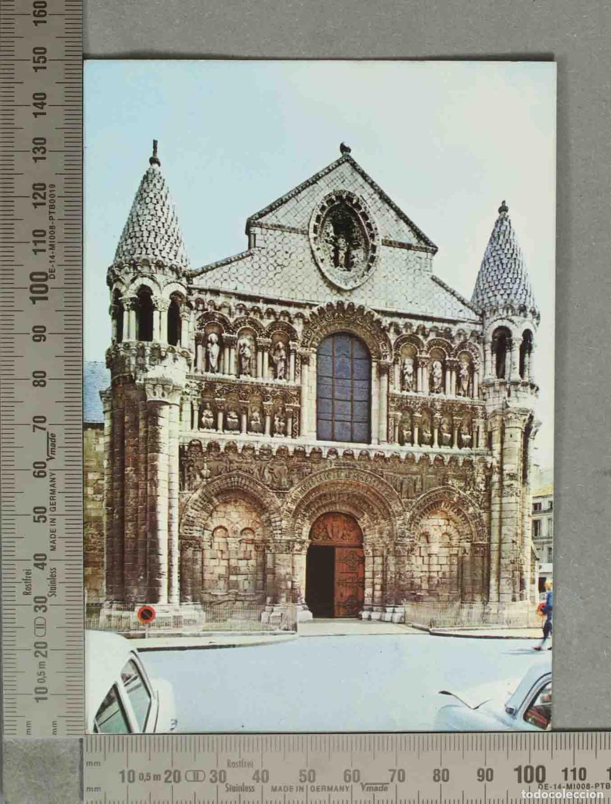 Cartoline: POSTAL. Iglesia de Santa Mar&iacute;a La Grande - Poitiers, Francia