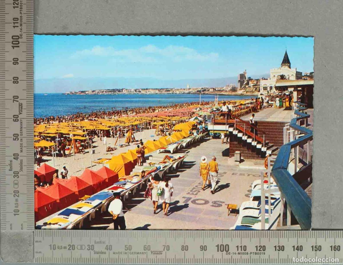 Postales: POSTAL. ESTORIL Portugal. Praia do Tamariz e Ba&iacute;a de Cascais