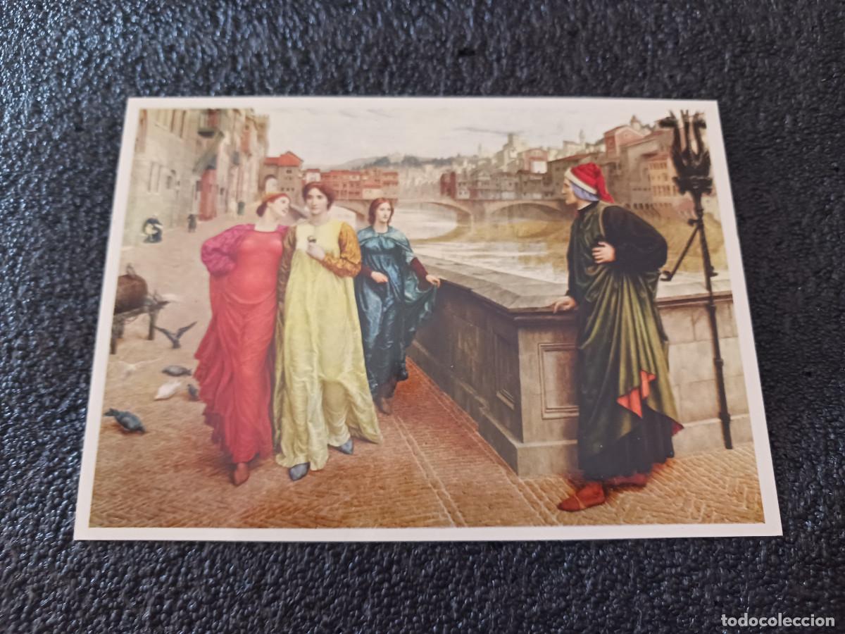 Postales: firenze, encuentro de dante con beatrice, henry holliday