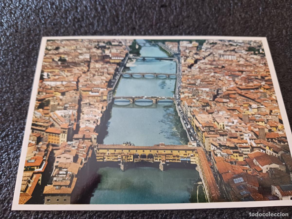 Postales: firenze, vista de los puentes en el rio arno, desde el avion