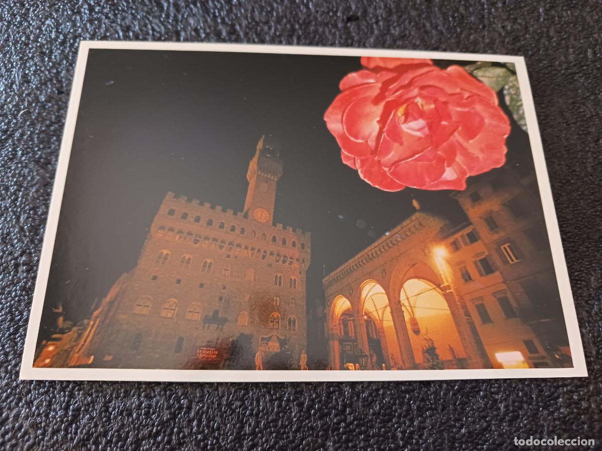 Postales: firenze, plaza se&ntilde;oria, particular nocturno