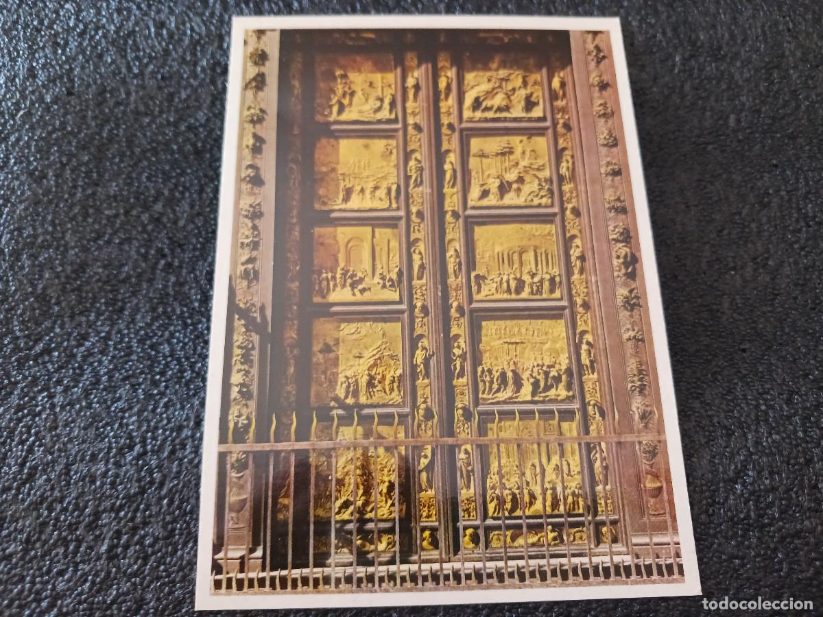 Postales: firenze, baptistero, puerta del paraiso, ghiberti