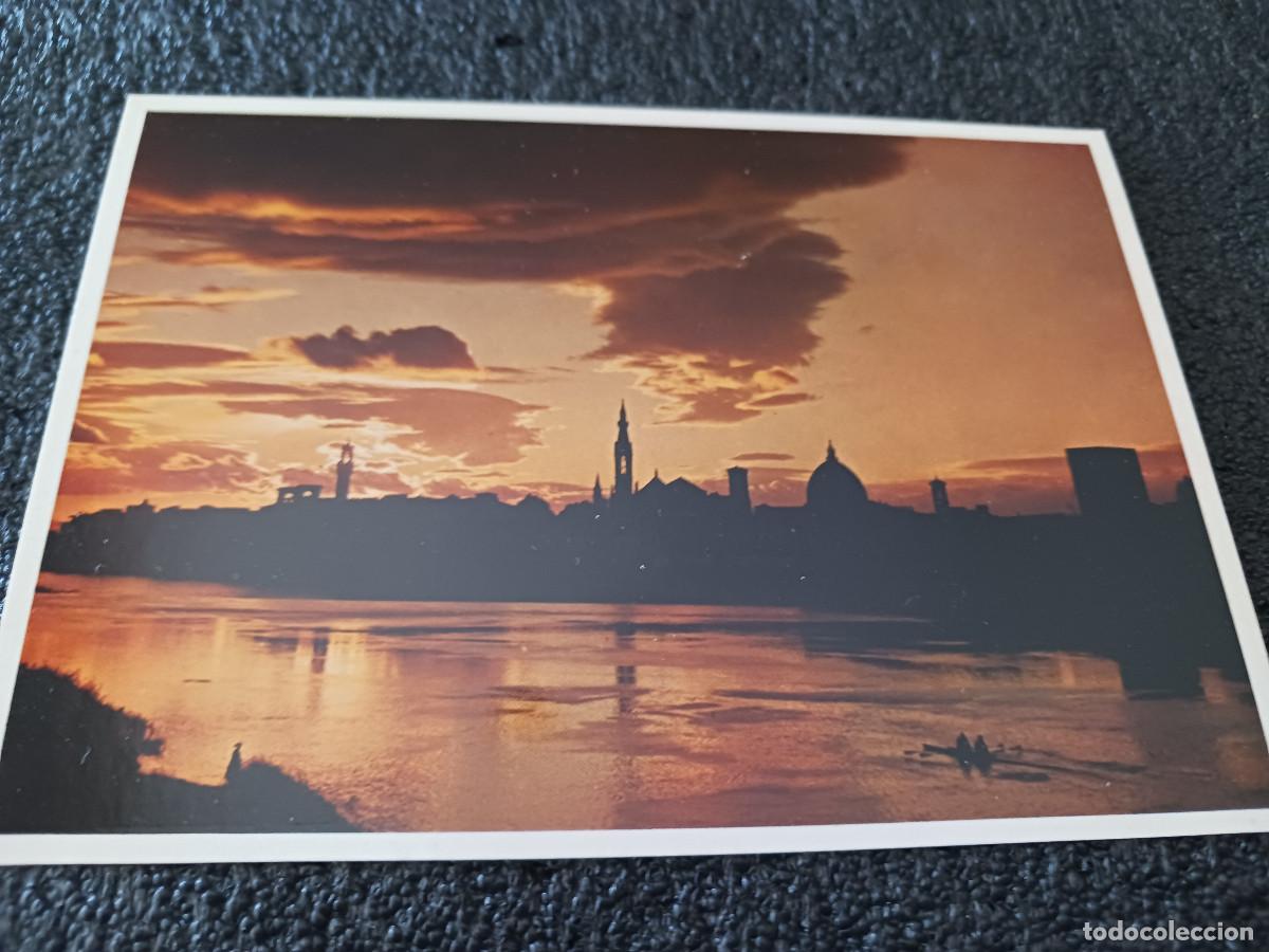 Postales: firenze, puesta de sol en el arno - Foto 1