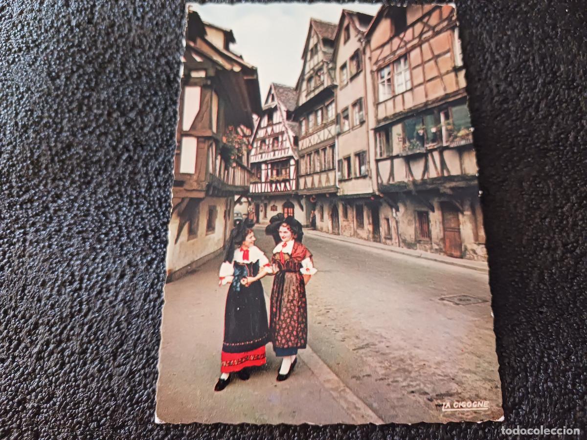 Postales: l`alsace pittoresque, alsaciennes au bain aux plantes a strasbourg, escrita 1956