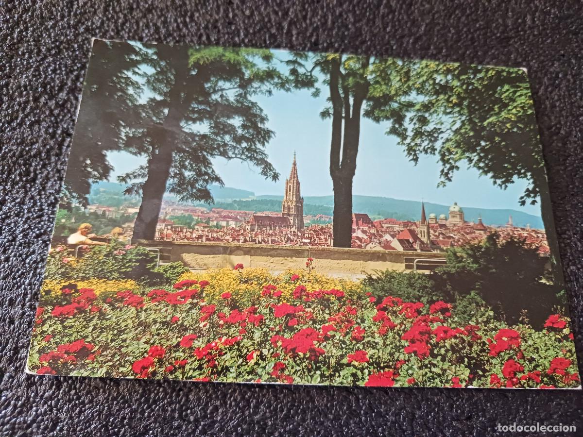 Postales: bern, jardin de rosas, circulada 1971