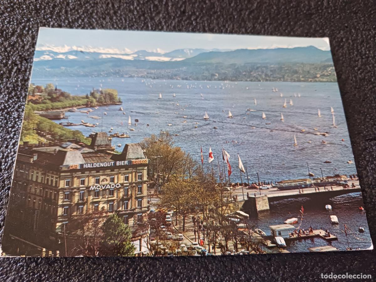 Postales: zurich, en el muelle, el puente, circulada 1972
