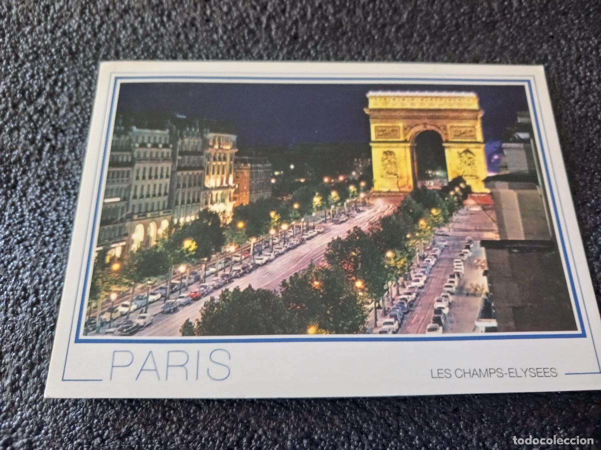 Postales: paris, avenue des champs elysees et l`arc de triomphe, circulada 1990
