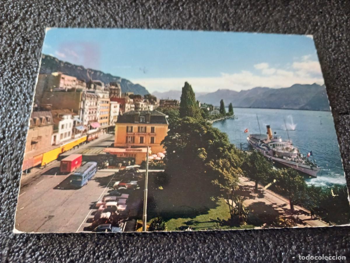 Postales: montreux, l`hotel metropole et le debarcadere, circulada 1969