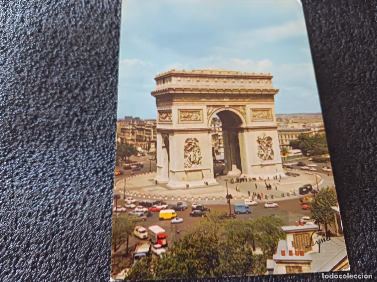 Postales: paris, l`arc de triomphe, circulada 1971