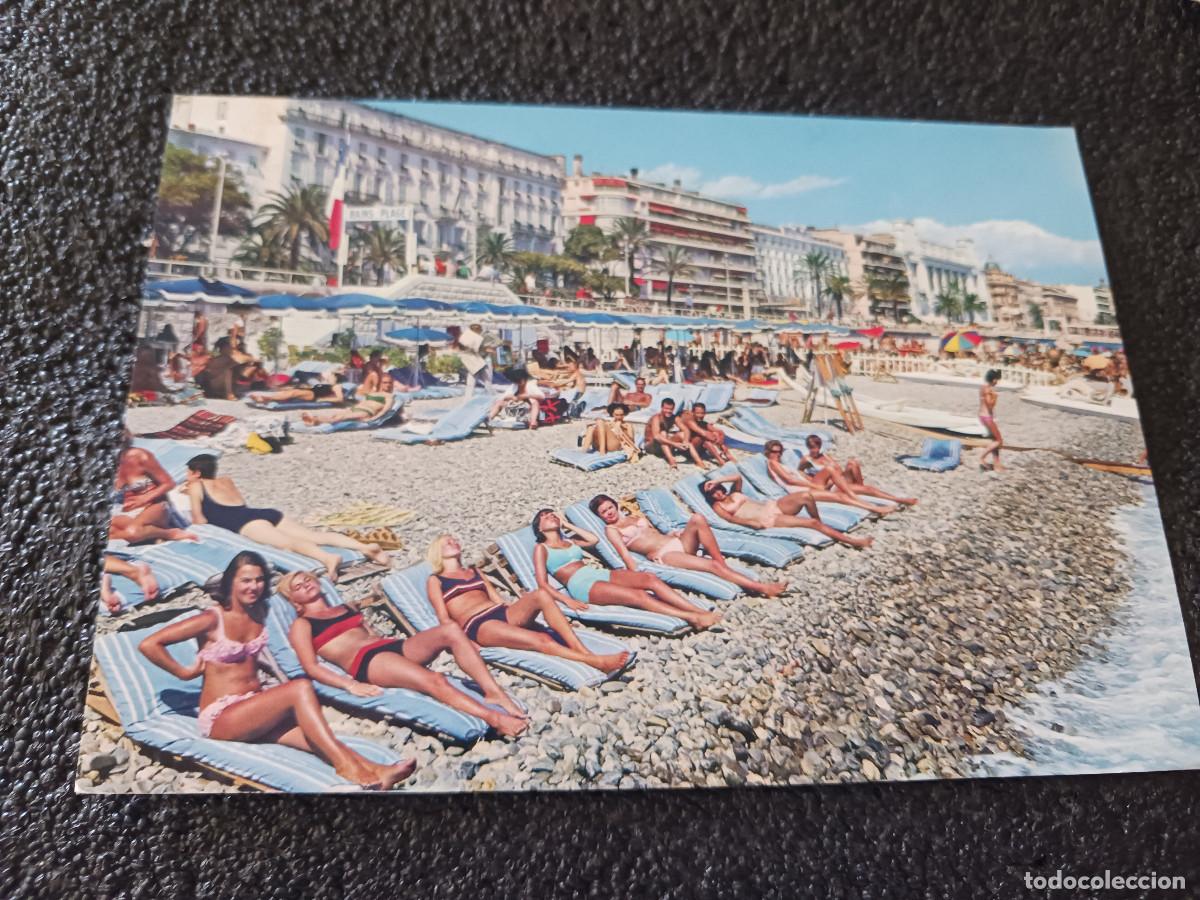 Postales: nice, la plage et la promenade des anglais, circulada 1967