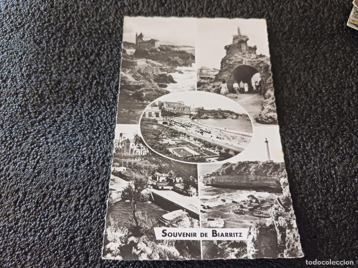 Postales: 2967 biarritz, souvenir, circulada 1960