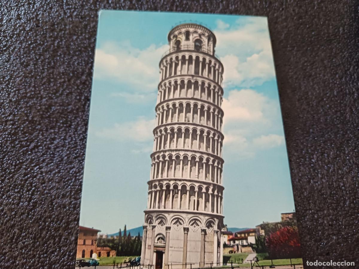 Postales: pia, torre inclinada, circulada 1969
