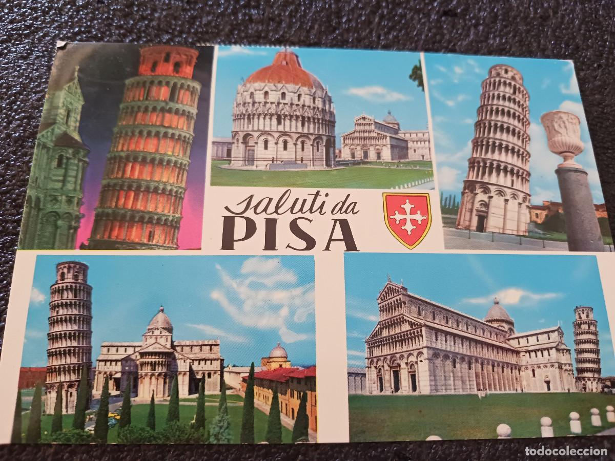 Postales: pisa, souvenir, circulada 1969