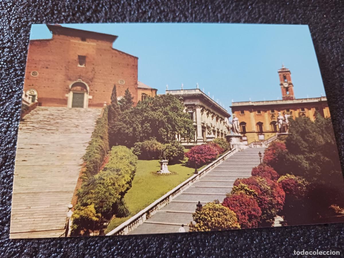 Postales: roma el capitolio y la iglesia de santa maria d`aracoeli