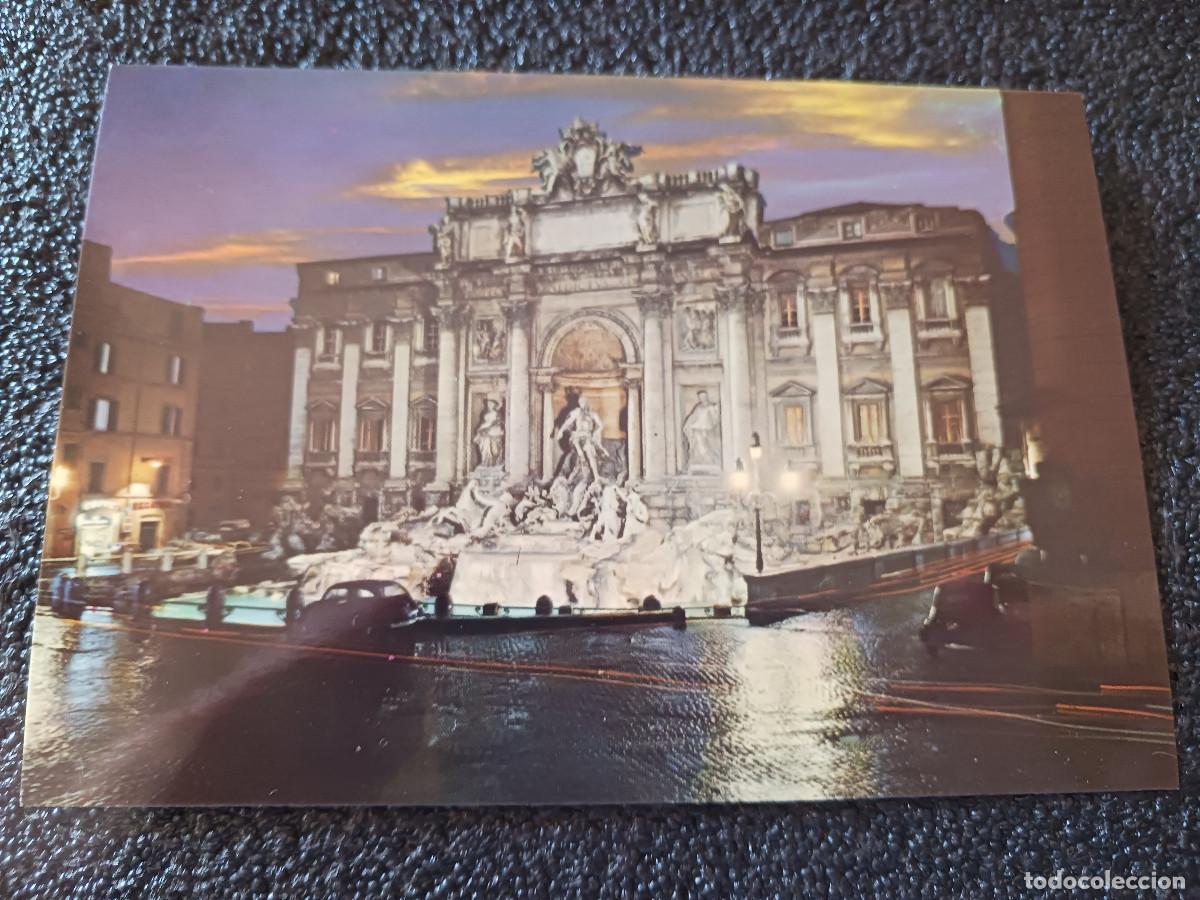 Postales: roma fontana di trevi, nocturno