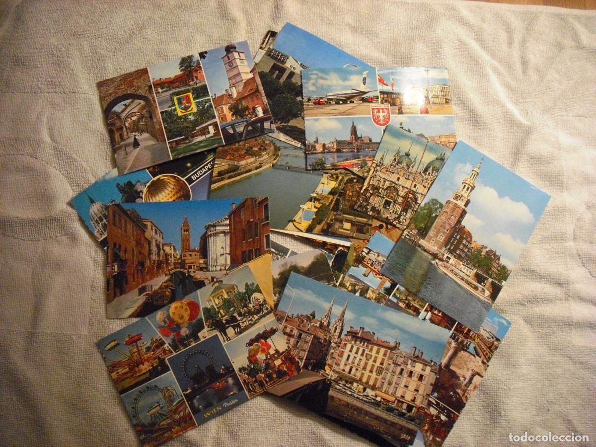 Postais: LOTE DE 33 POSTALES COLOR DE DIFERENTES LUGARES DE EUROPA