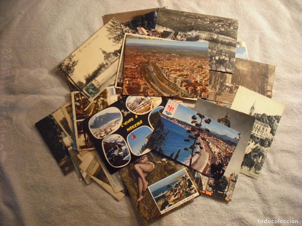 Postales: LOTE DE 42 POSTALES DE DISTINTOS LUGARES DE FRANCIA EN COLOR Y BLANCO Y NEGRO