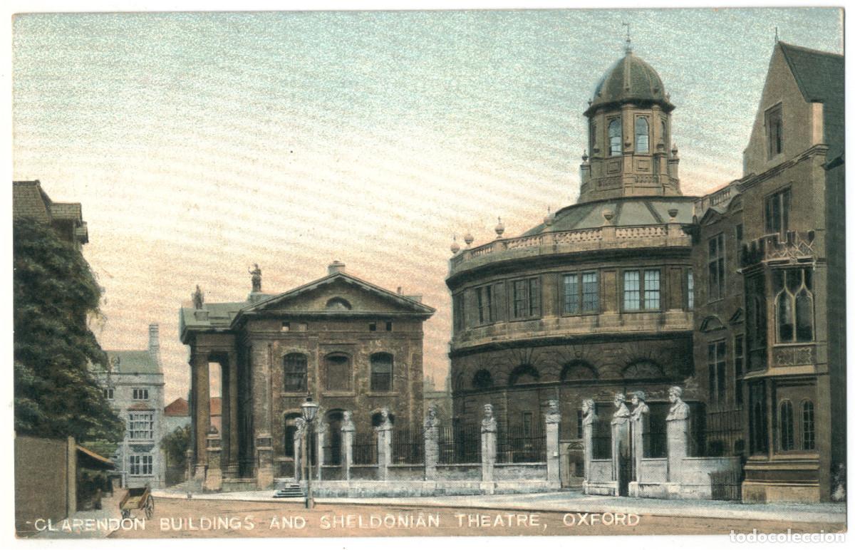 Postales: OXFORD (England)_Sheldonian Theatre & Clarendon Building_B&D (Kromo) / Teatro antiguos UK