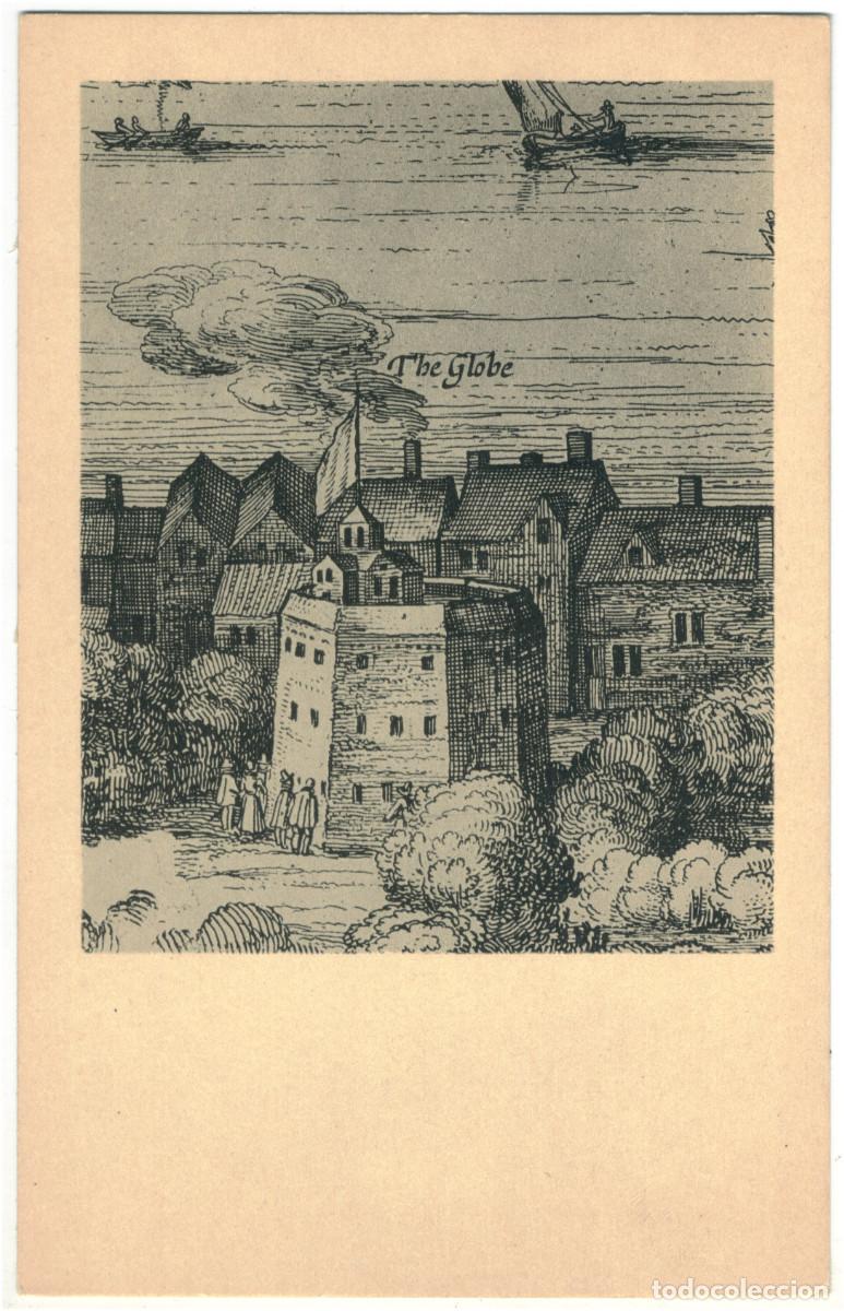 Postales: LONDON (England)_Globe Theatre, from Visscher's View of London_Folger Shakespeare Libarry & Meriden