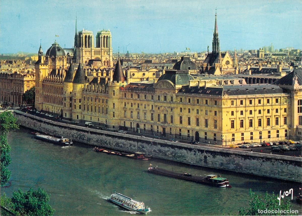 Postales: Postal de Par&iacute;s con la Conciergerie, Notre-Dame y Sainte-Chapelle